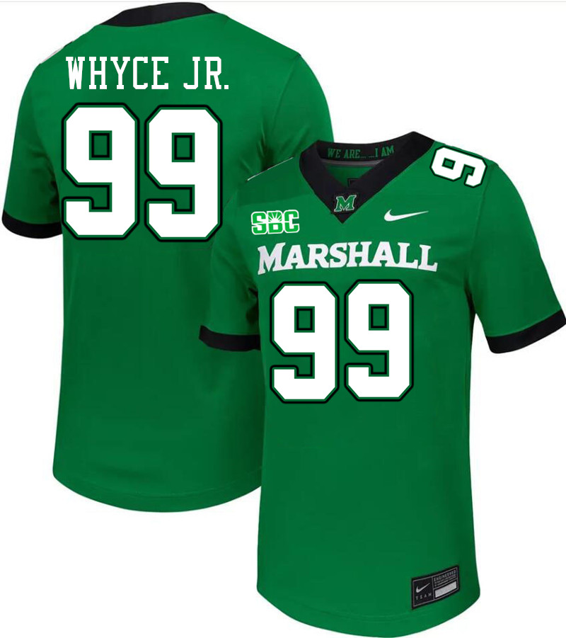 Marshall Thundering Herd #99 Jamaal Whyce Jr. College Football Jerseys Stitched-Green